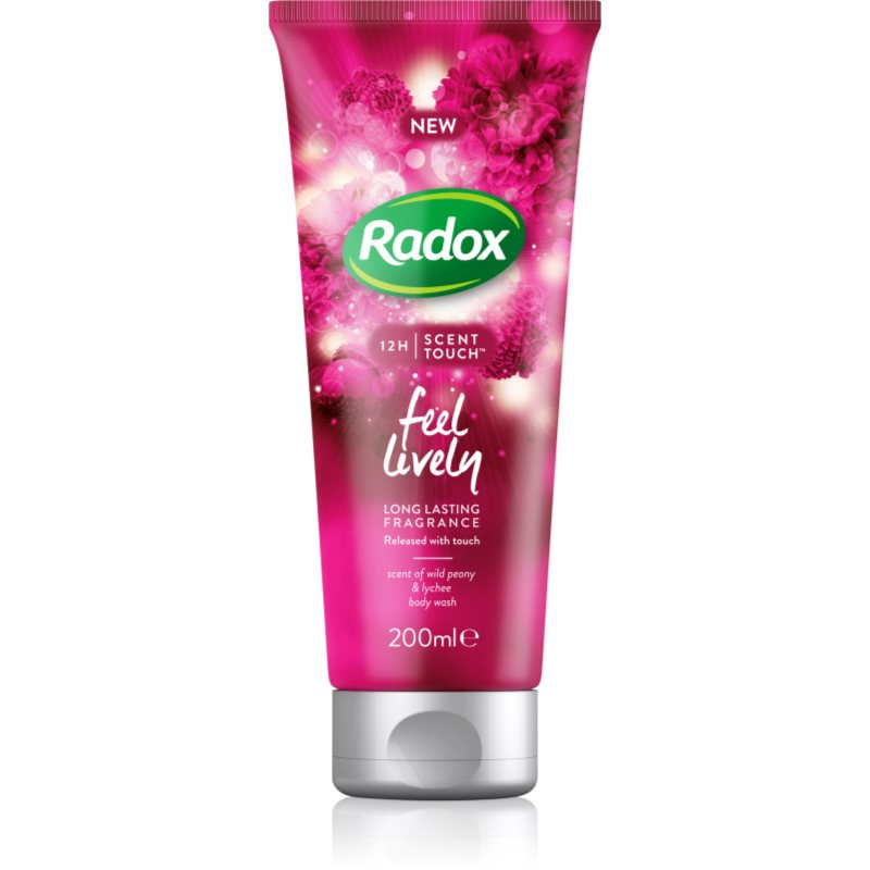 Radox Feel Lively pečující sprchový gel Wild Peony & Lychee 200 ml