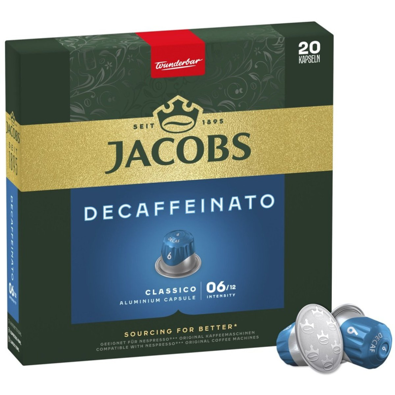 Jacobs Decaffeinato Lungo kávové kapsle