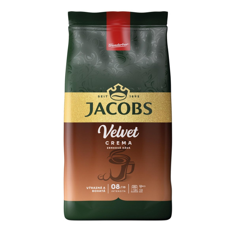 Zrnková káva Jacobs - Velvet Crema, 1 kg