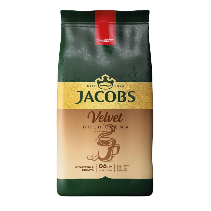 Zrnková káva Jacobs - Velvet Gold Crema, 1 kg