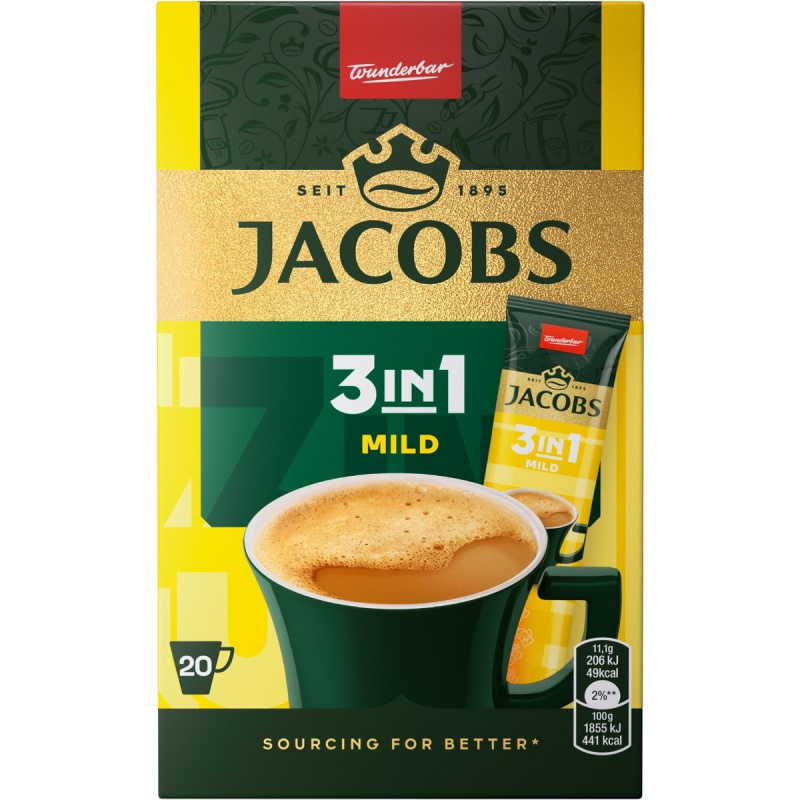 Jacobs Latte Mild 3v1 (20×11,1 g)