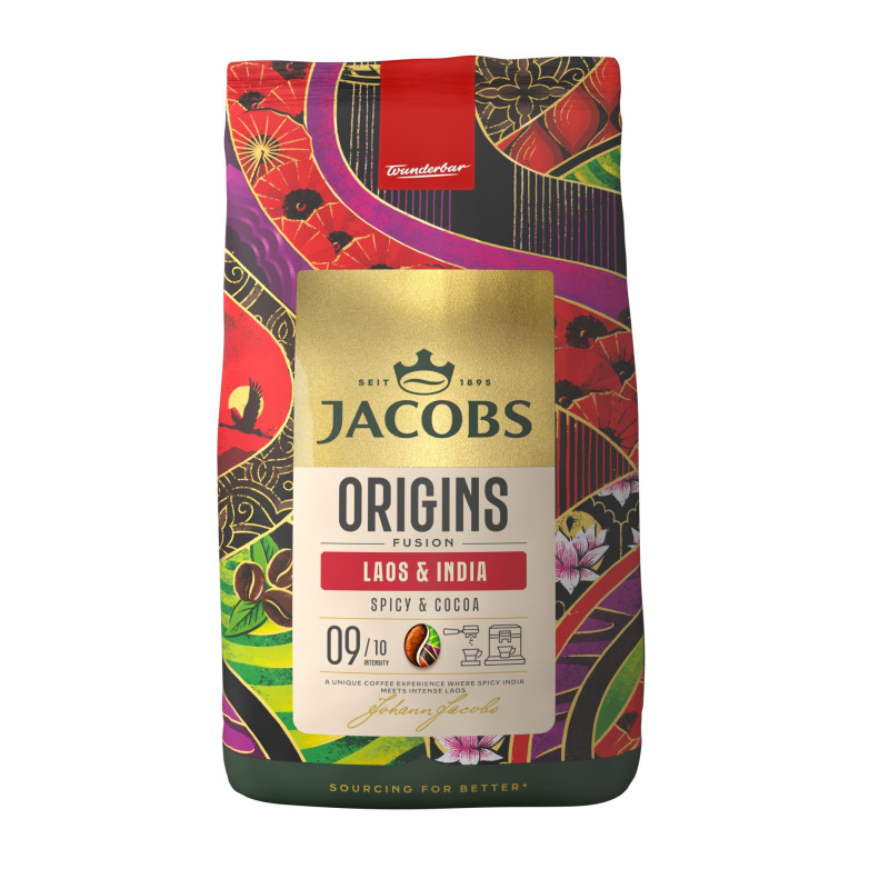 Jacobs Zrnková káva Origins - Laos & India, 1 kg