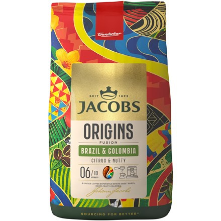 Jacobs Zrnková káva Origins - Brazil & Colombia, 1 kg