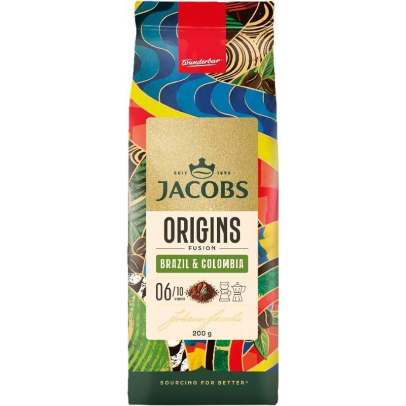 Jacobs Origins Brazil and Colombia mletá káva