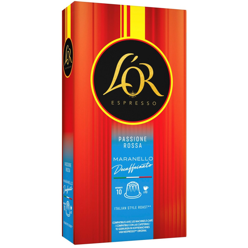 L'OR Passione Rossa Maranello Decaffeinato kapsle pro kávovary Nespresso Original