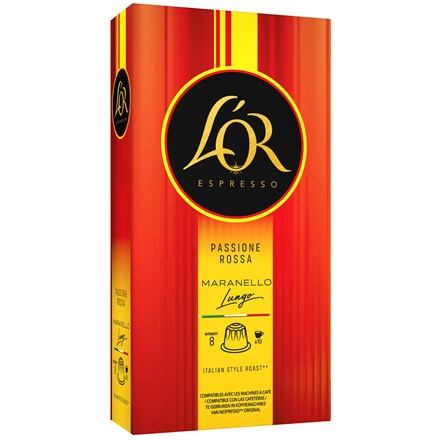 L'OR Espresso Passione Rossa Maranello Lungo kávové kapsle 10 ks