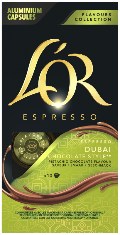 L'OR Espresso Dubai Chocolate Style kapsle pro kávovary Nespresso Original