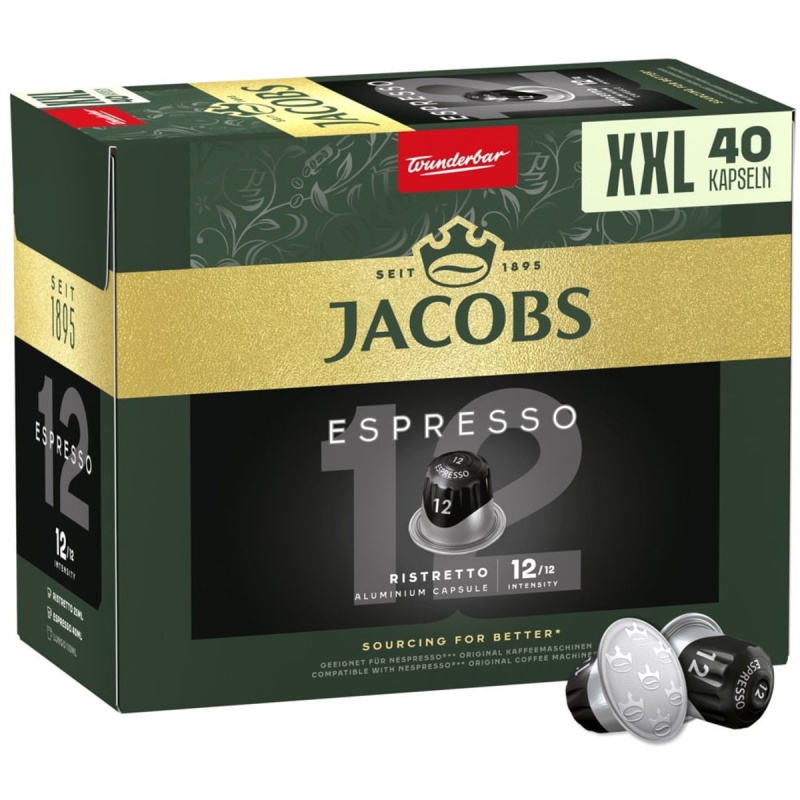 Jacobs Espresso Ristretto kávové kapsle XXL balení