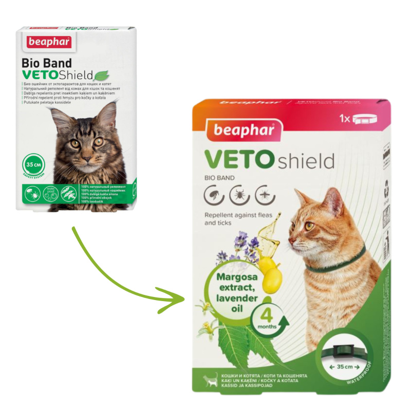 Obojek repelentní BEAPHAR Bio Band Veto Shield 35 cm 1 ks