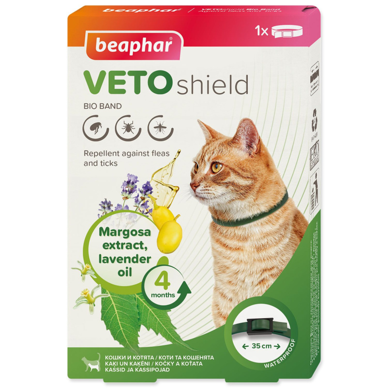 Obojek repelentní BEAPHAR Bio Band Veto Shield 35 cm 1 ks