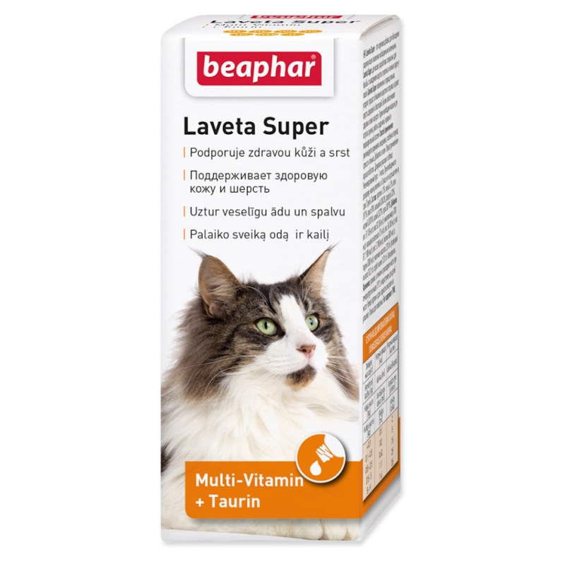 Kapky BEAPHAR Laveta Super vyživující srst - kočka 50 ml