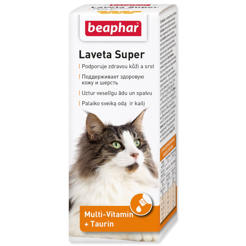 Kapky BEAPHAR Laveta Super vyživující srst - kočka 50 ml
