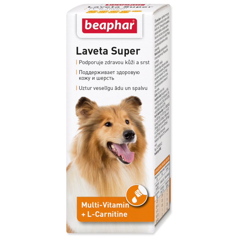 Kapky BEAPHAR Laveta Super vyživující srst - pes 50 ml