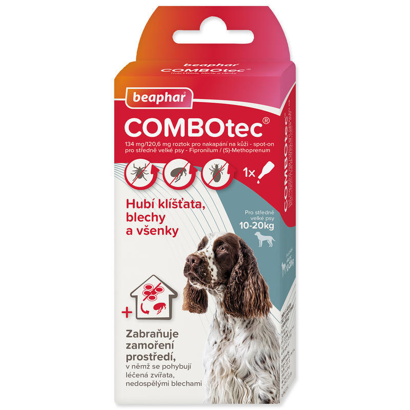 BEAPHAR Combotec 134/120,6 mg Spot-on pro střední psy 1,34 ml 1 pipeta