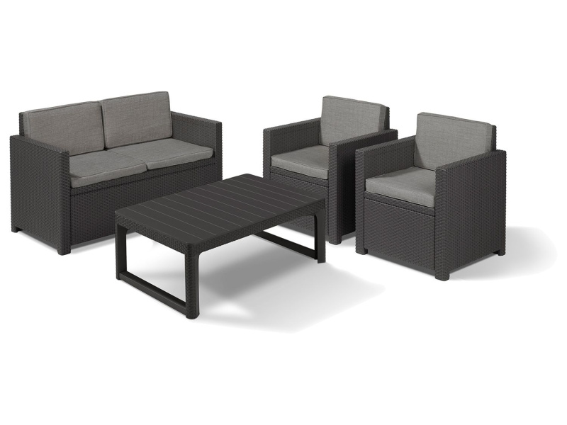 Keter Sada zahradního nábytku Lounge Victoria / Lyon (antracitová)