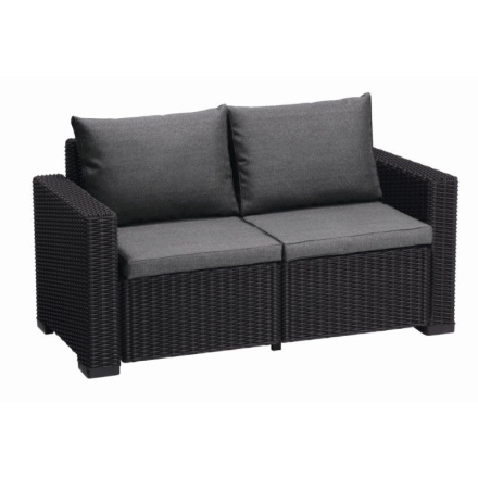 Dvoumístná zahradní pohovka KETER California Sofa- 141 x 68 x 72 cm - Grafit / coolgrey