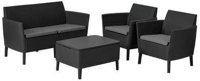 Zahradní set Keter Salemo 2 seater sofa - grafitová / šedá