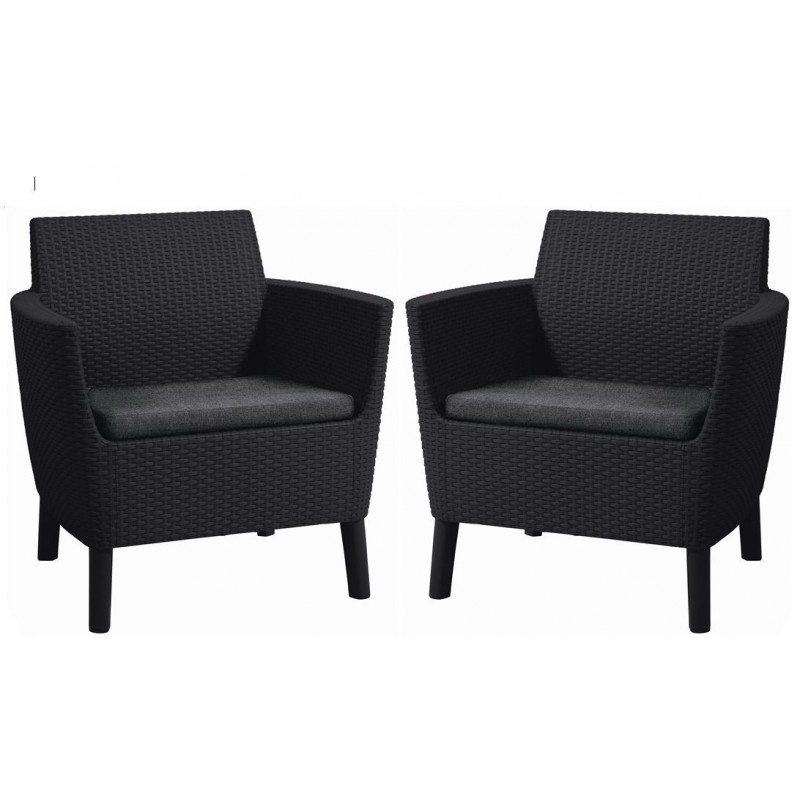 Zahradní set KETER Salemo DUO - 74 x 67 x 76 cm - grafit / šedá - 2ks