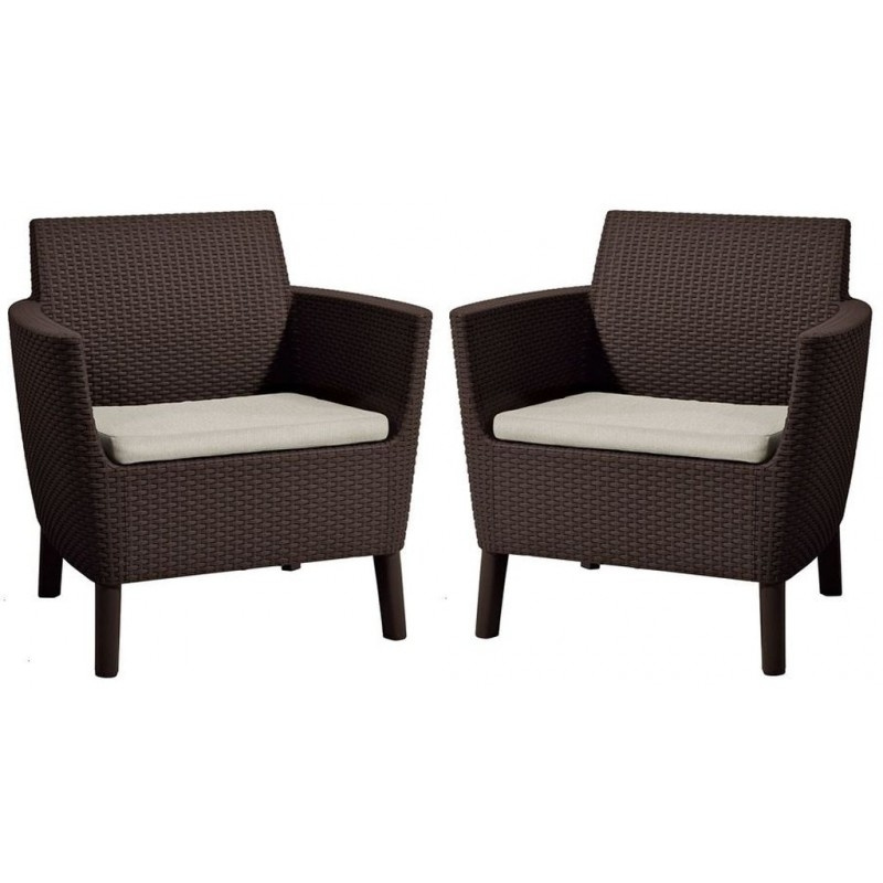 Zahradní set KETER Salemo DUO - 74 x 67 x 76 cm - hnědá / béžová - 2ks