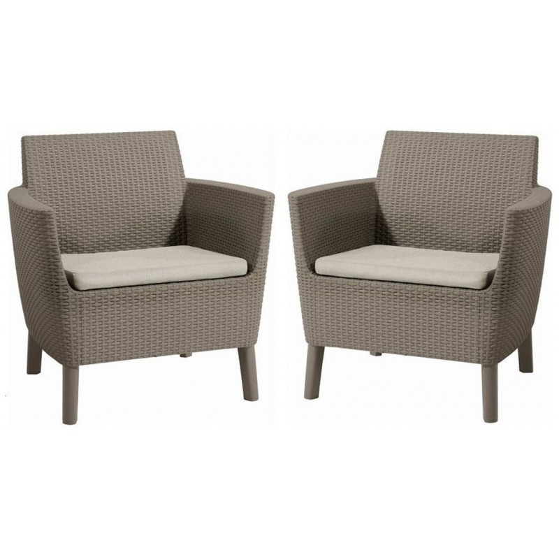 Zahradní set KETER Salemo DUO - 74 x 67 x 76 cm - cappuccino / krémová - 2ks