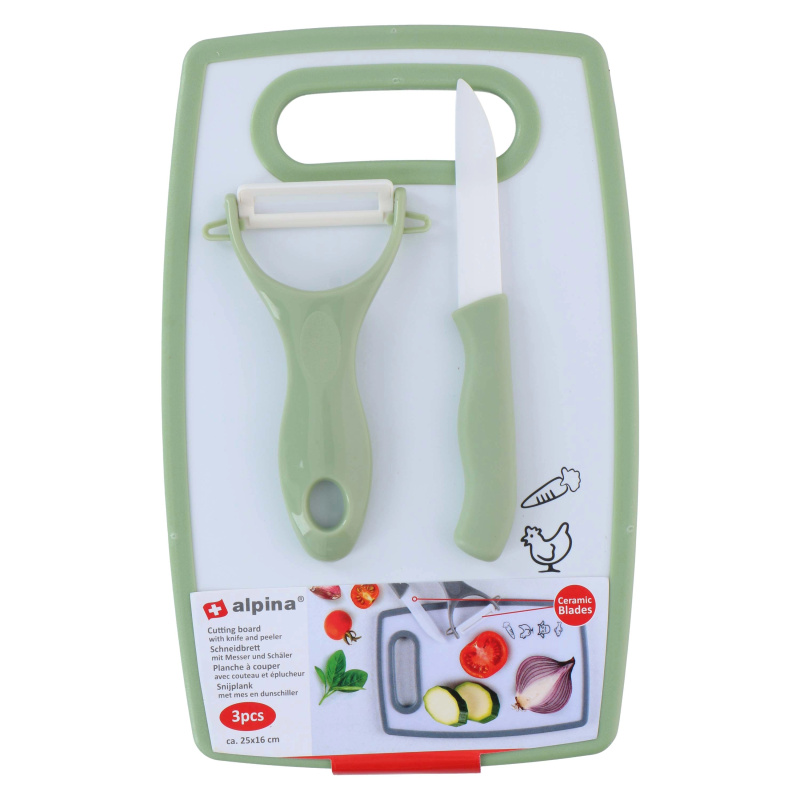 PRKÉNKO KUCHYŇ. SET Alpina + NŮŽ,ŠKRABKA PP 4ASS