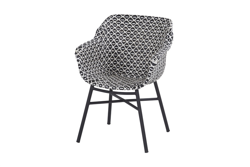 Jídelní židle Delphine s hliníkovou podnoží ,white-black HN53594008