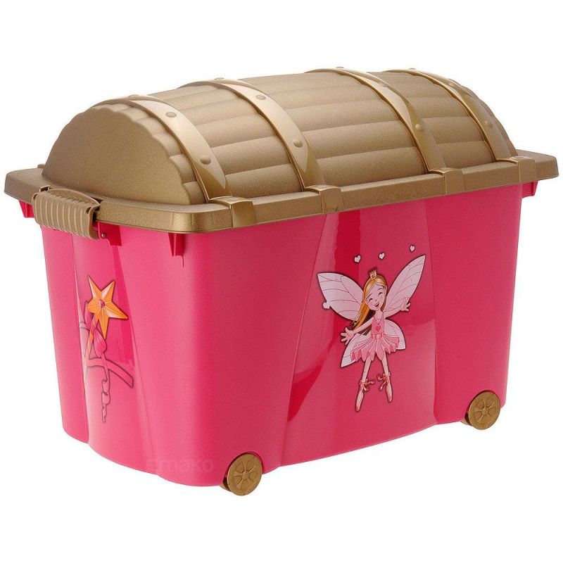 Storagesolutions EXCELLENT Úložný box pojízdný VÍLA 60x40x42cm Y54660080 růžová