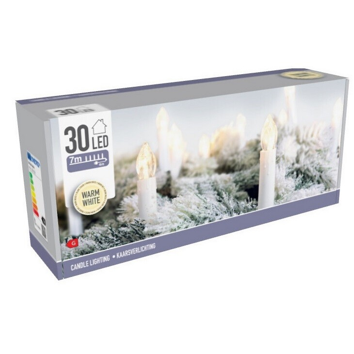 Home Styling Collection Dekorativní svíčky, 30 LED interiér, bílá bílý 46123