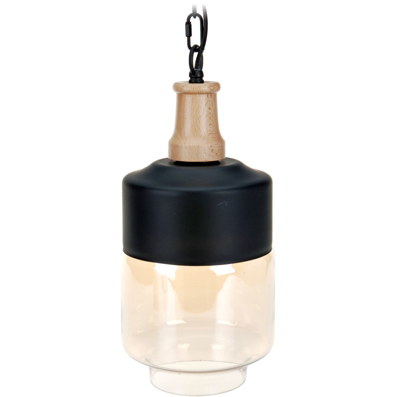Home Styling Collection Moderní závěsná lampa, 18 x 32 cm, sklo transparentní