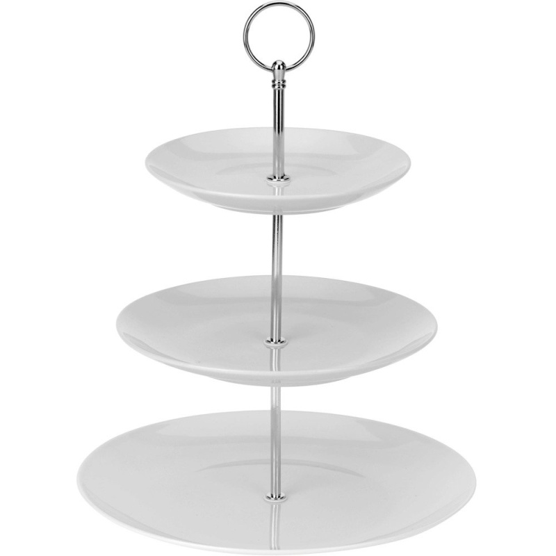 EH Excellent Houseware Etažérka 3-poschoďová 628900040 bílá