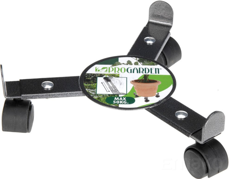 ProGarden HOMESTYLING Podstavec pod květináč na kolečkách nastavitelný KO-C22230230 C22230230 černá