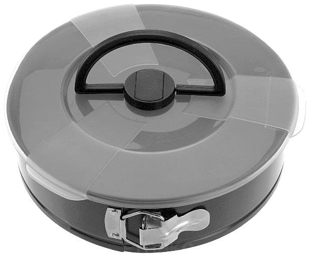 La Cucina Kulatá forma pro pečení koláčů s víkem, 26x6,5 cm, šedá barva, kov 170293730 šedá