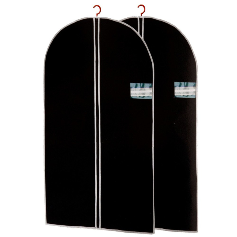 Storagesolutions Černý obal na oblečení, 2 kusy, 150x60 cm 529000620 černá