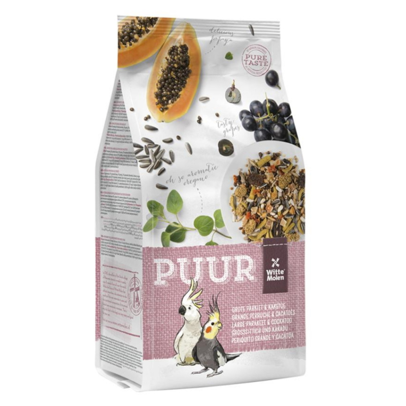 PUUR Large parakeet&cockatoo - stř. papoušek 2 Kg 