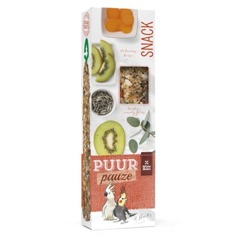 PUUR pauze pták-tyč. papoušek, kiwi+eukalypt 140 g