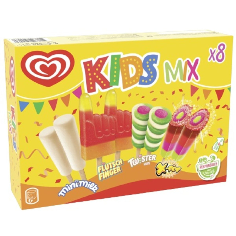 Algida Kids Mix multipack ovocných nanuků (8 ks)