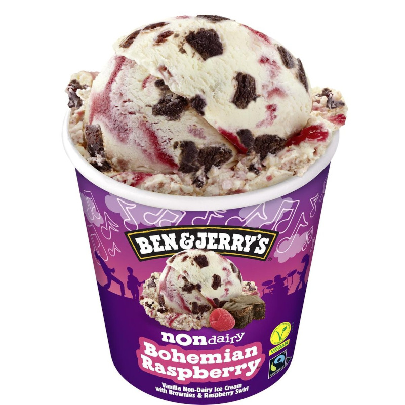 Ben & Jerry's Bohemian raspberry vegan zmrzlina