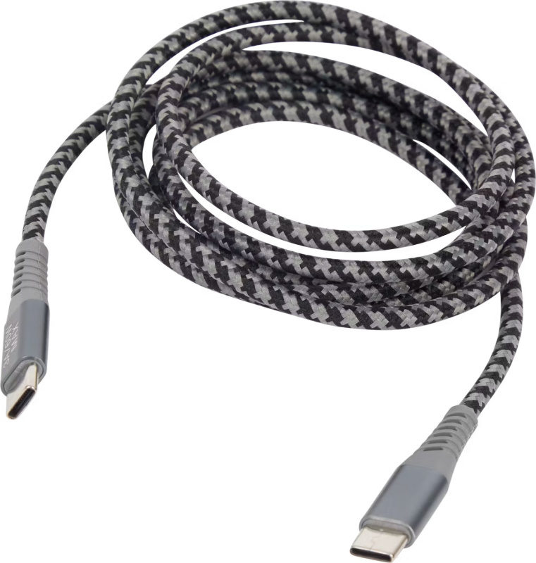 Nabíjecí a datový kabel USB-C to USB-C 60 W Barva: Černo-Šedý