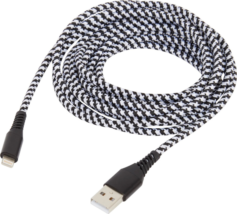 Nabíjecí a datový kabel Lightning Barva: Černo-Bílý