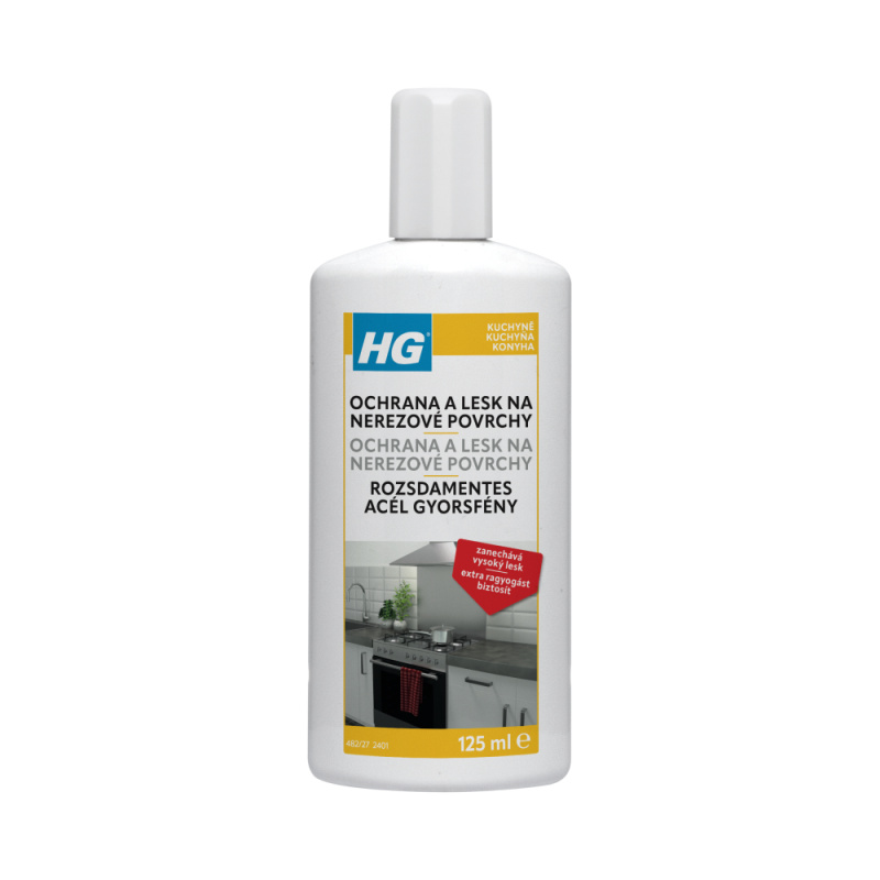 HG Ochrana a lesk na nerezové povrchy 125 ml