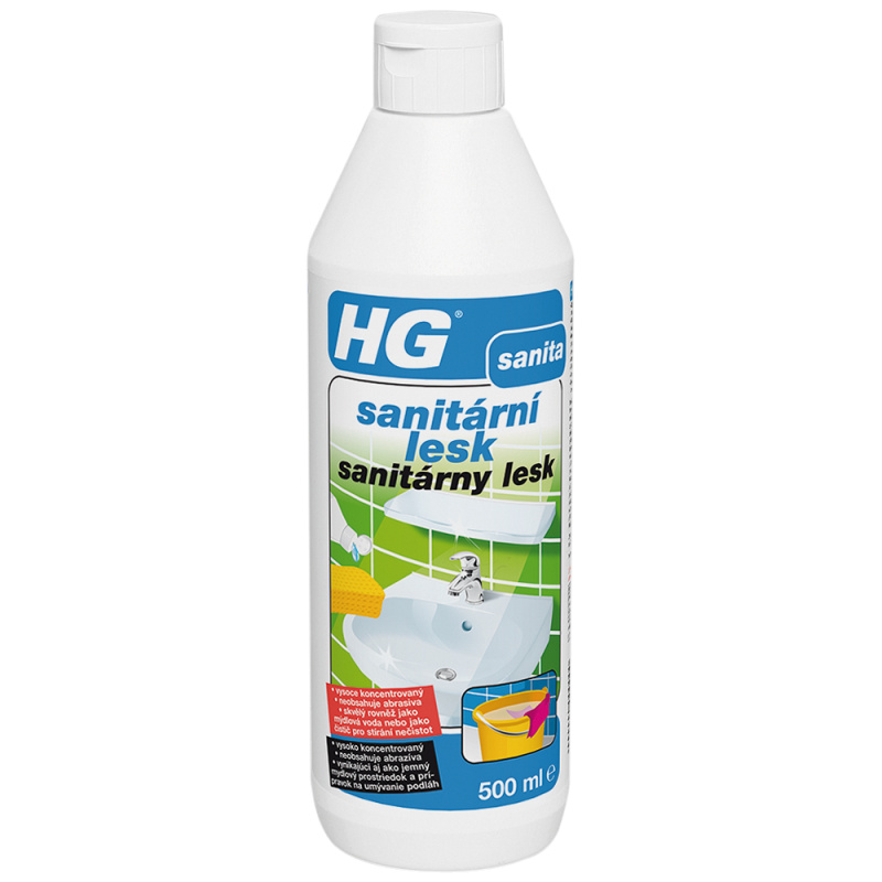 HG Sanitární lesk Čistič na koupelny 500 ml