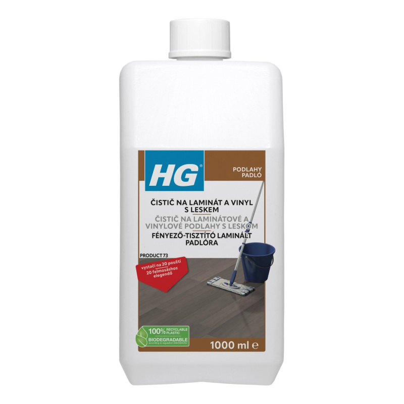 HG čistič s leskem pro laminátové plovoucí podlahy 1l
