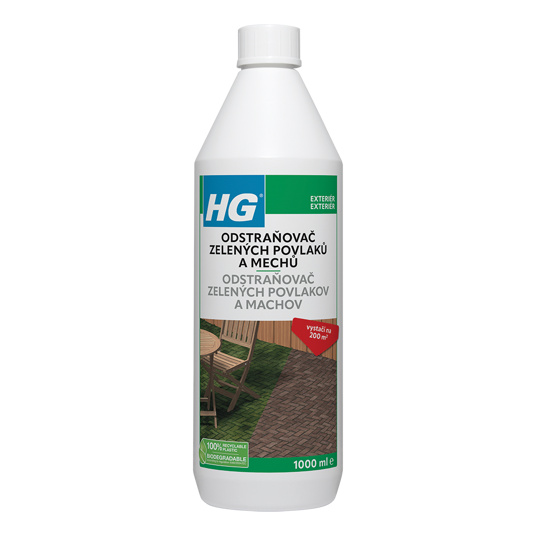 HG odstraňovač zelených povlaků a mechů 1l