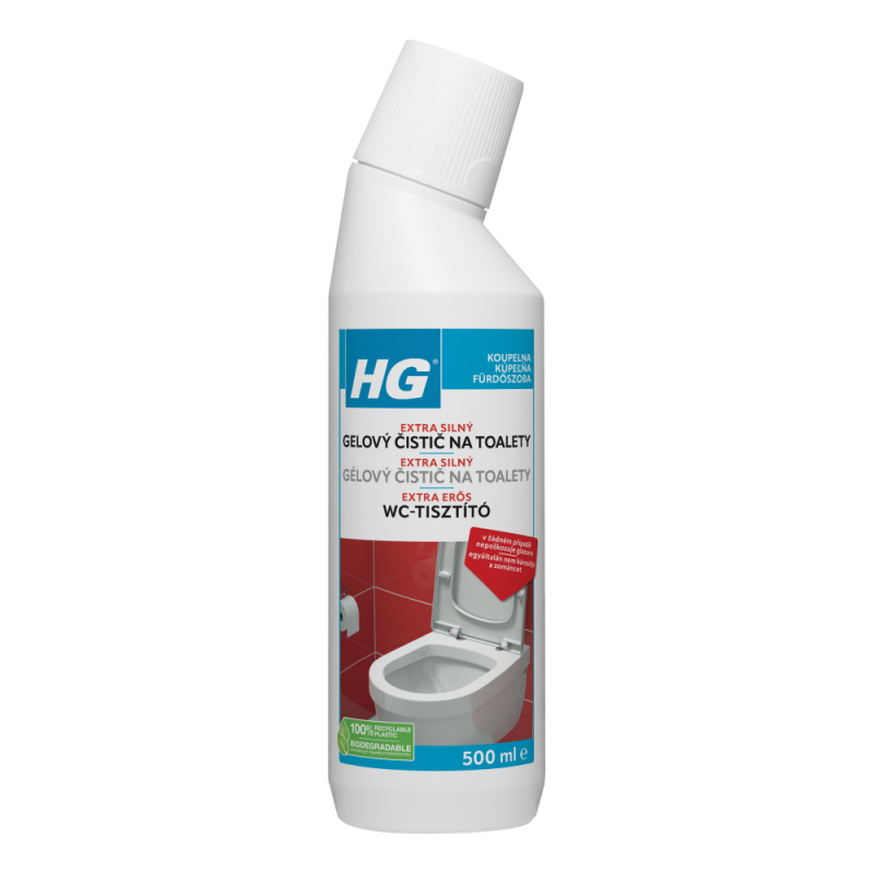 HG Extra silný gelový čistič na toalety 500 ml