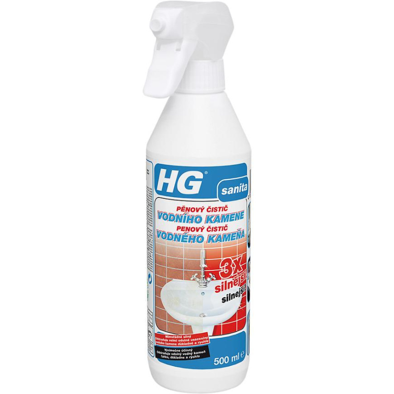 HG Extra silný pěnový odstraňovač vodního kamene 500 ml