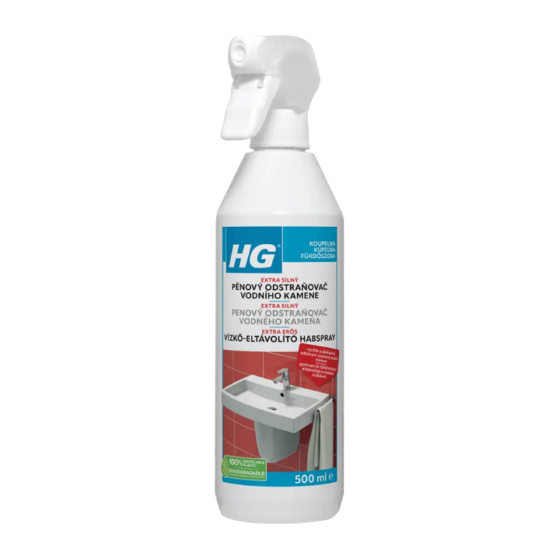 HG Extra silný pěnový odstraňovač vodního kamene 500 ml