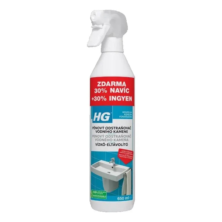 HG pěnový odstraňovač vodního kamene 500ml + 30%