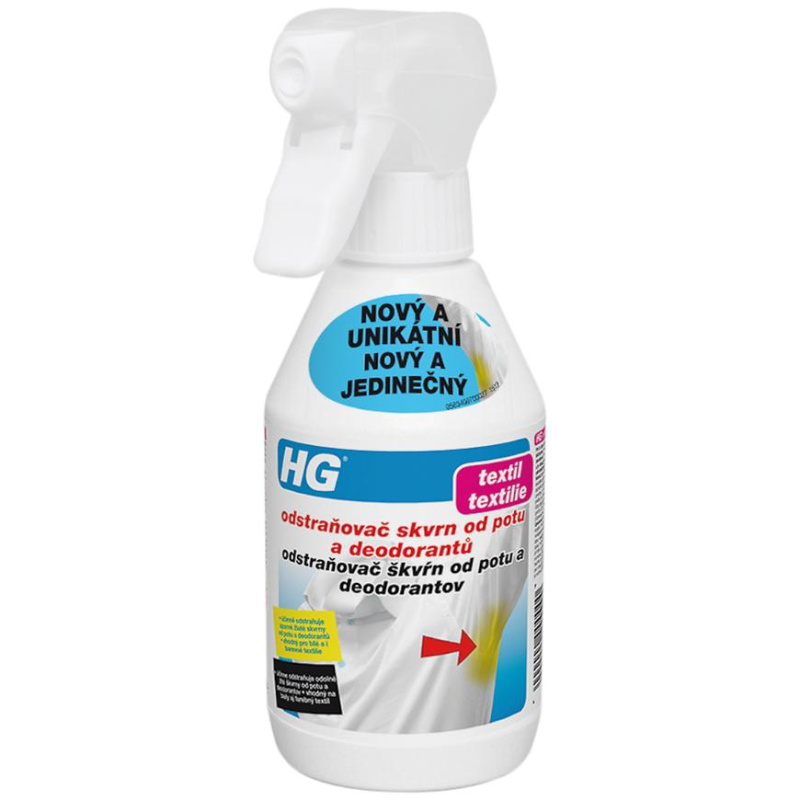 HG Odstraňovač skvrn od potu 250 ml