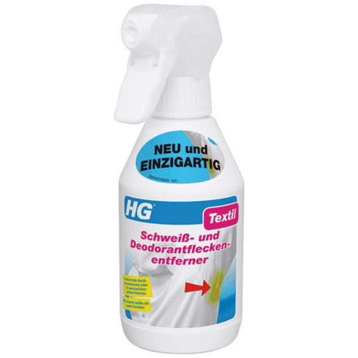 HG Odstraňovač skvrn od potu 250 ml