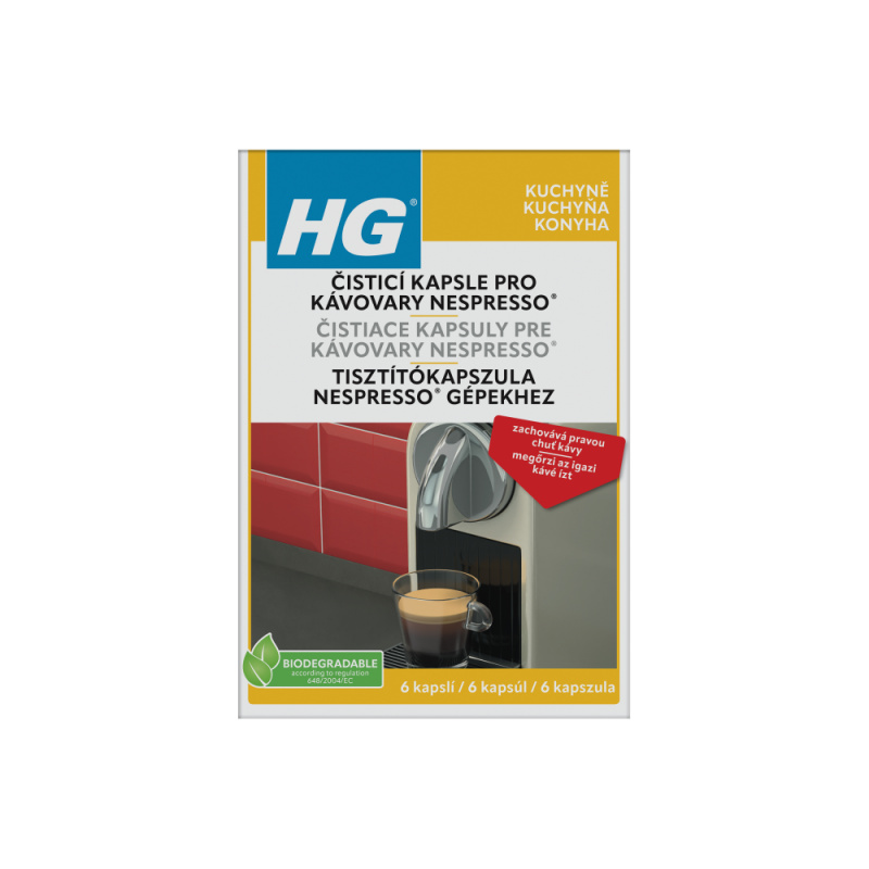 HG Čisticí kapsle do kávovarů Nespresso 6 ks